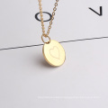 18k gold plated Stainless Steel Blank Heart Pendant Necklace for women